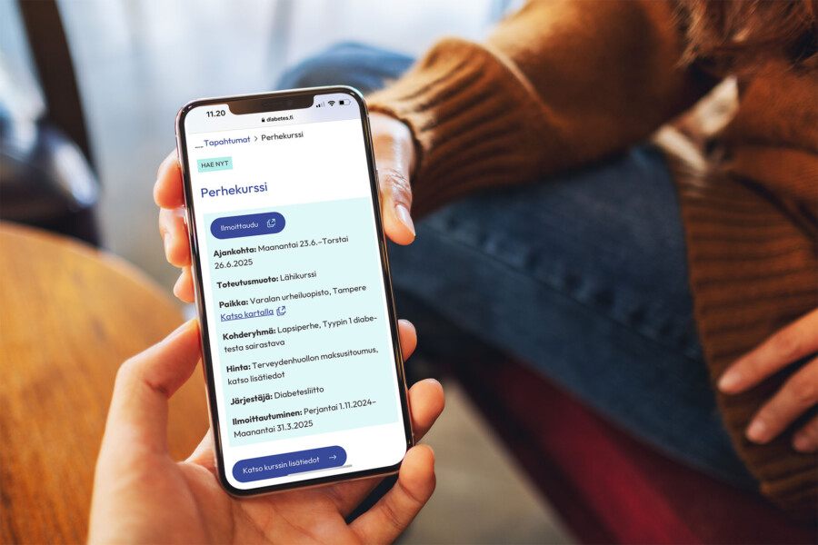 diabetesliiton uusi verkkopalvelu mobiilissa